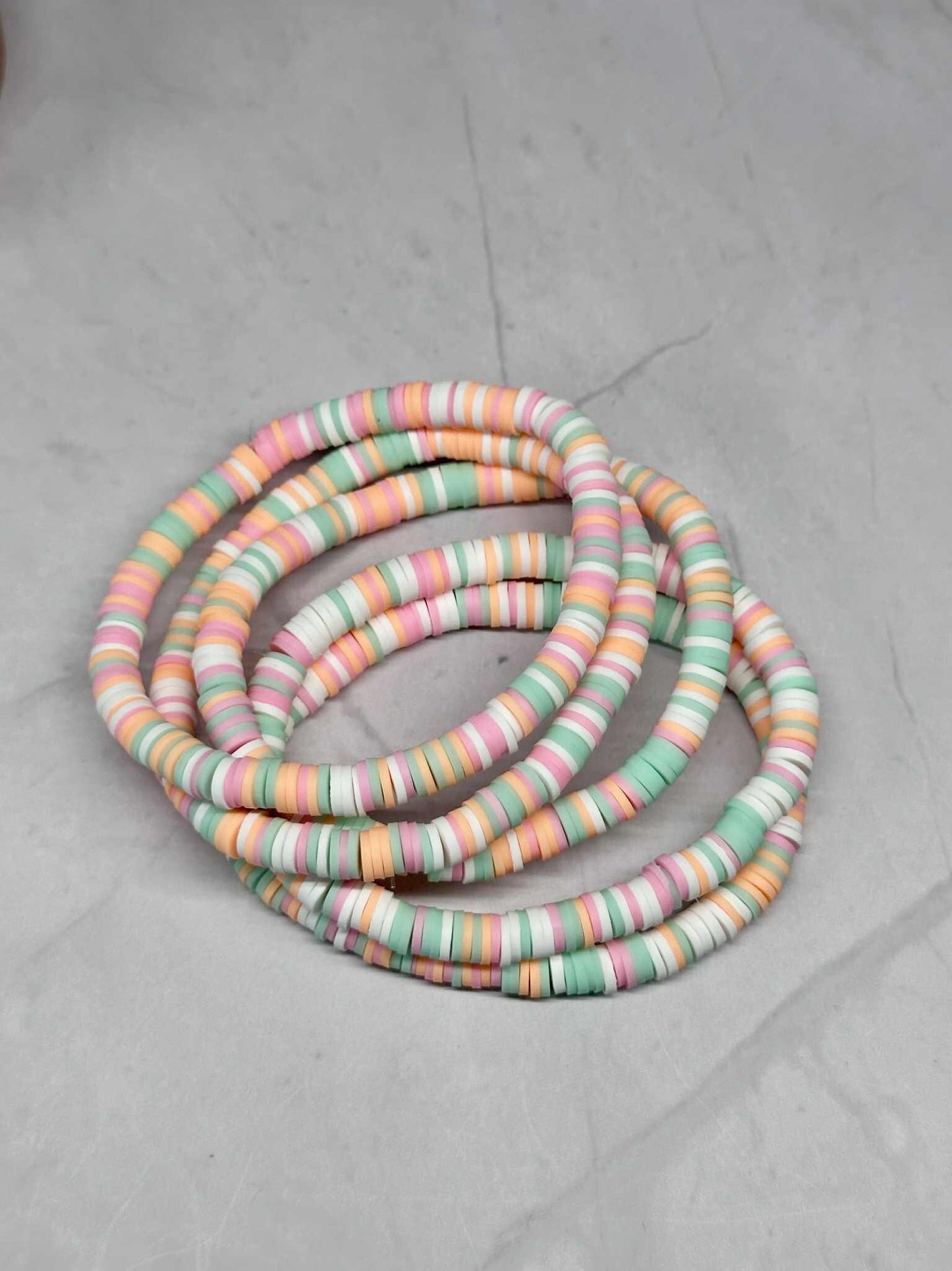 Single Strand Soft Sherbet Clay Stretch Bracelet
