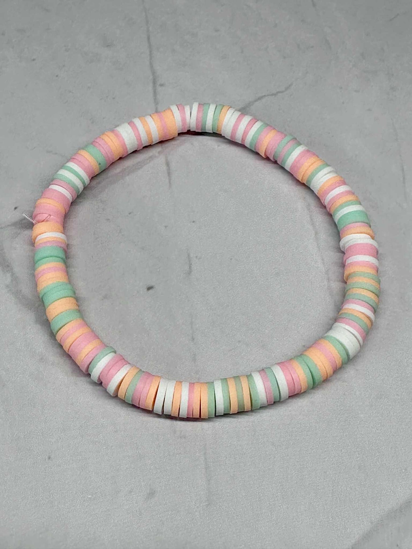 Single Strand Soft Sherbet Clay Stretch Bracelet