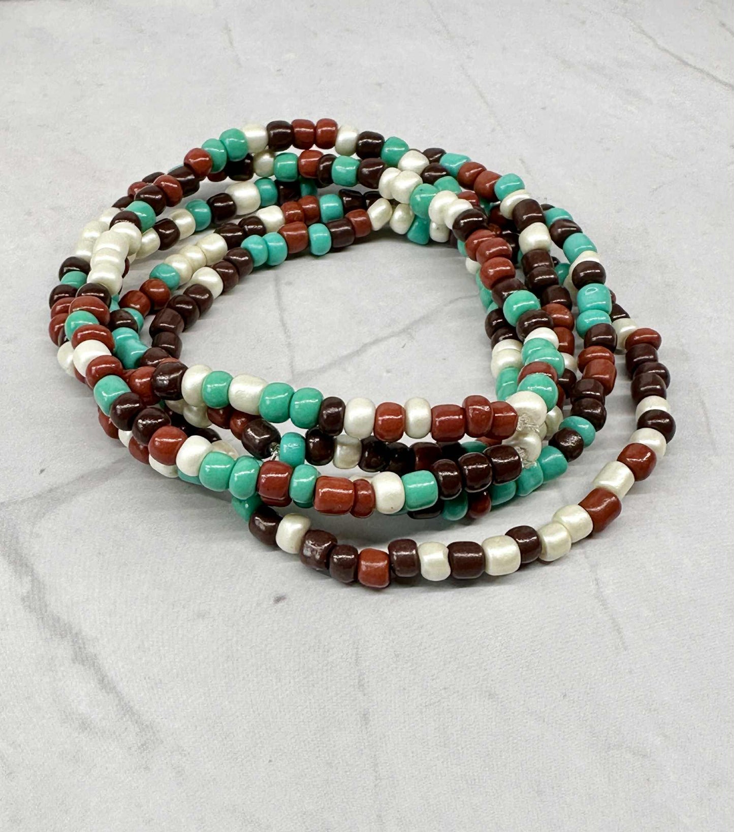 Single Strand Western Seed Bead Stretch Bracelet
