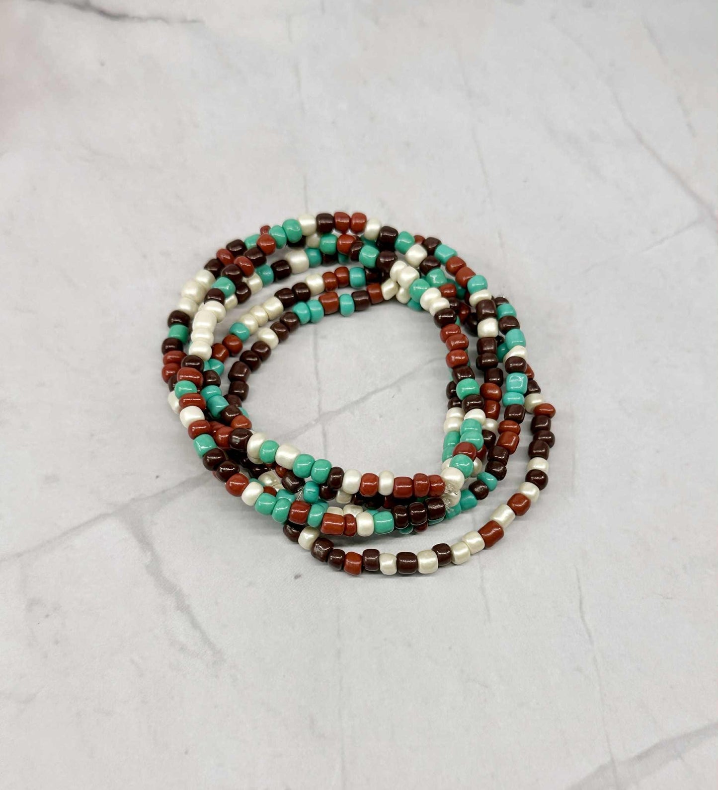 Single Strand Western Seed Bead Stretch Bracelet