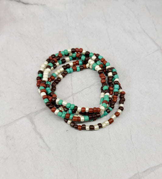 Single Strand Western Seed Bead Stretch Bracelet