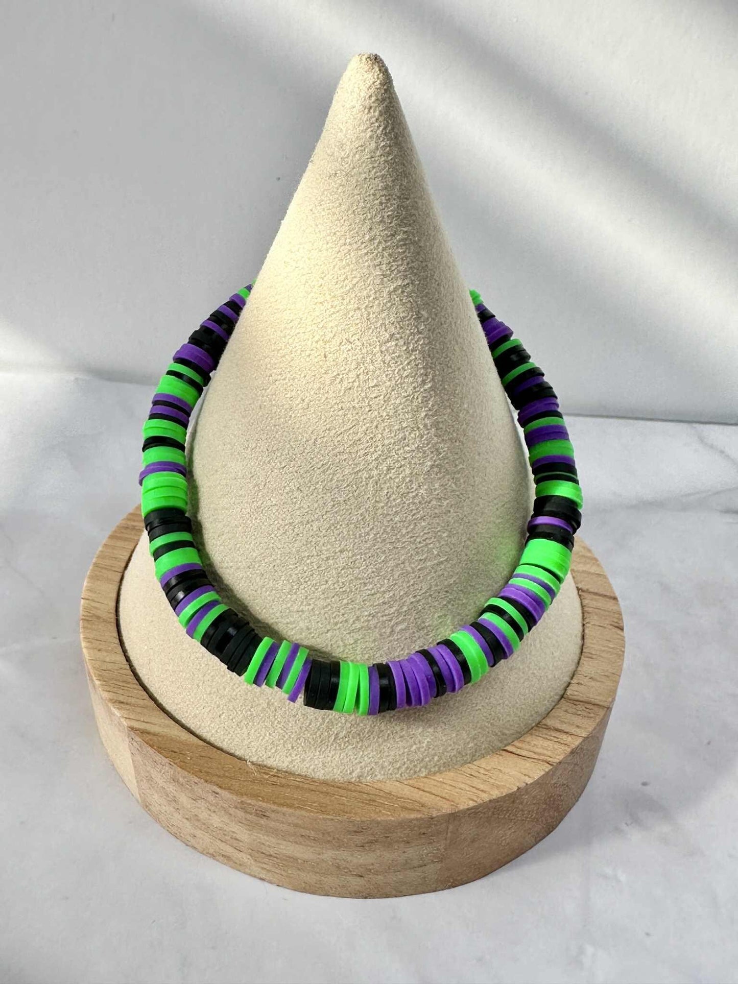 Single Strand Enchanted Neon Clay Stretch Bracelet
