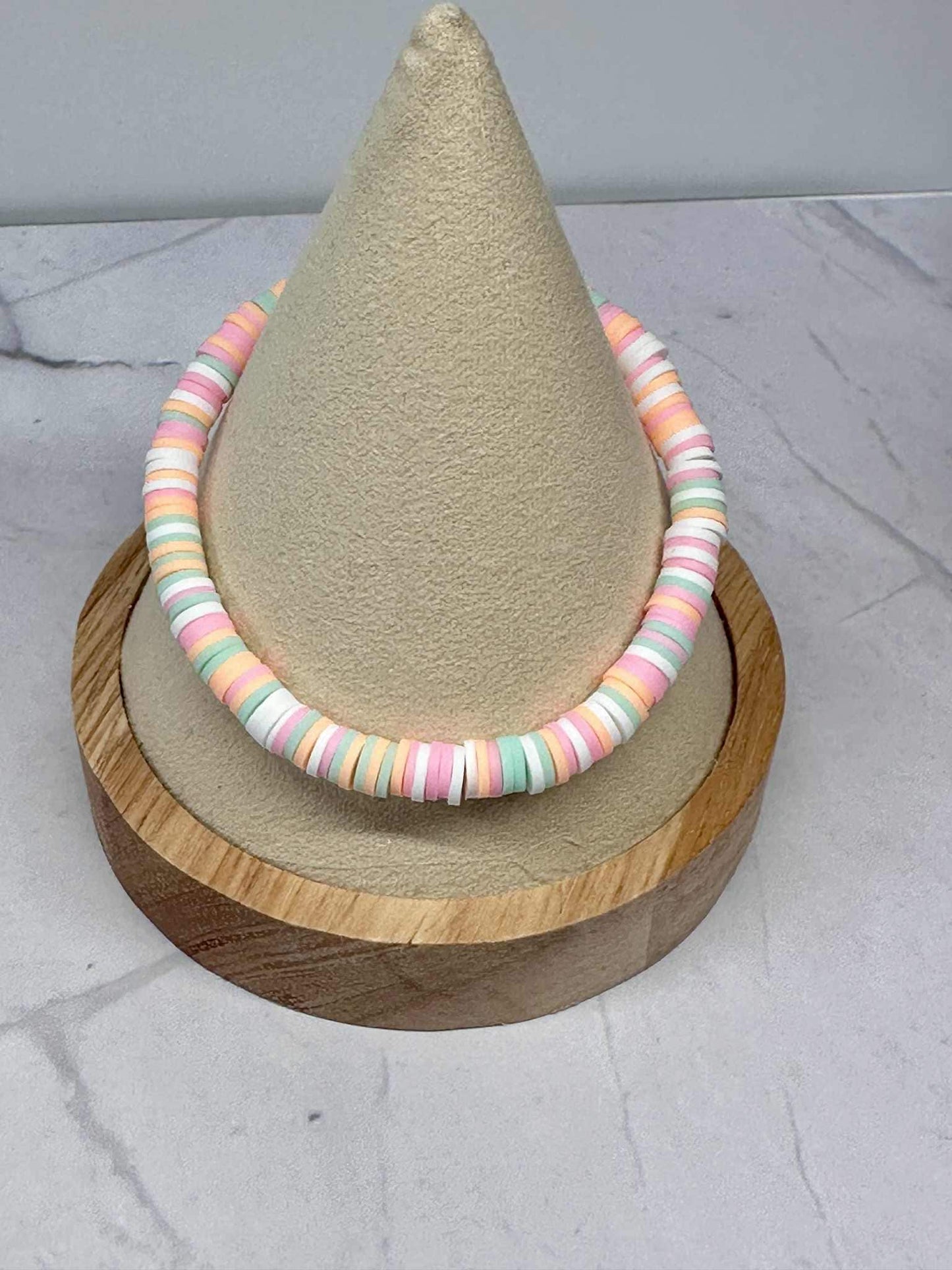 Single Strand Soft Sherbet Clay Stretch Bracelet