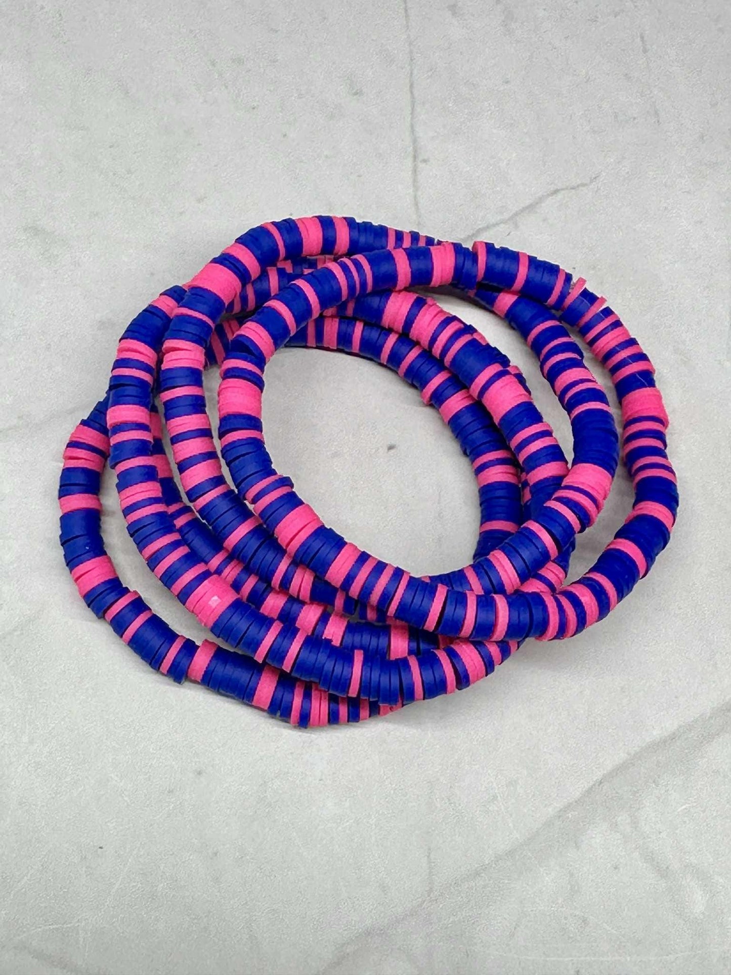 Single Strand Royal Bliss Clay Stretch Bracelet