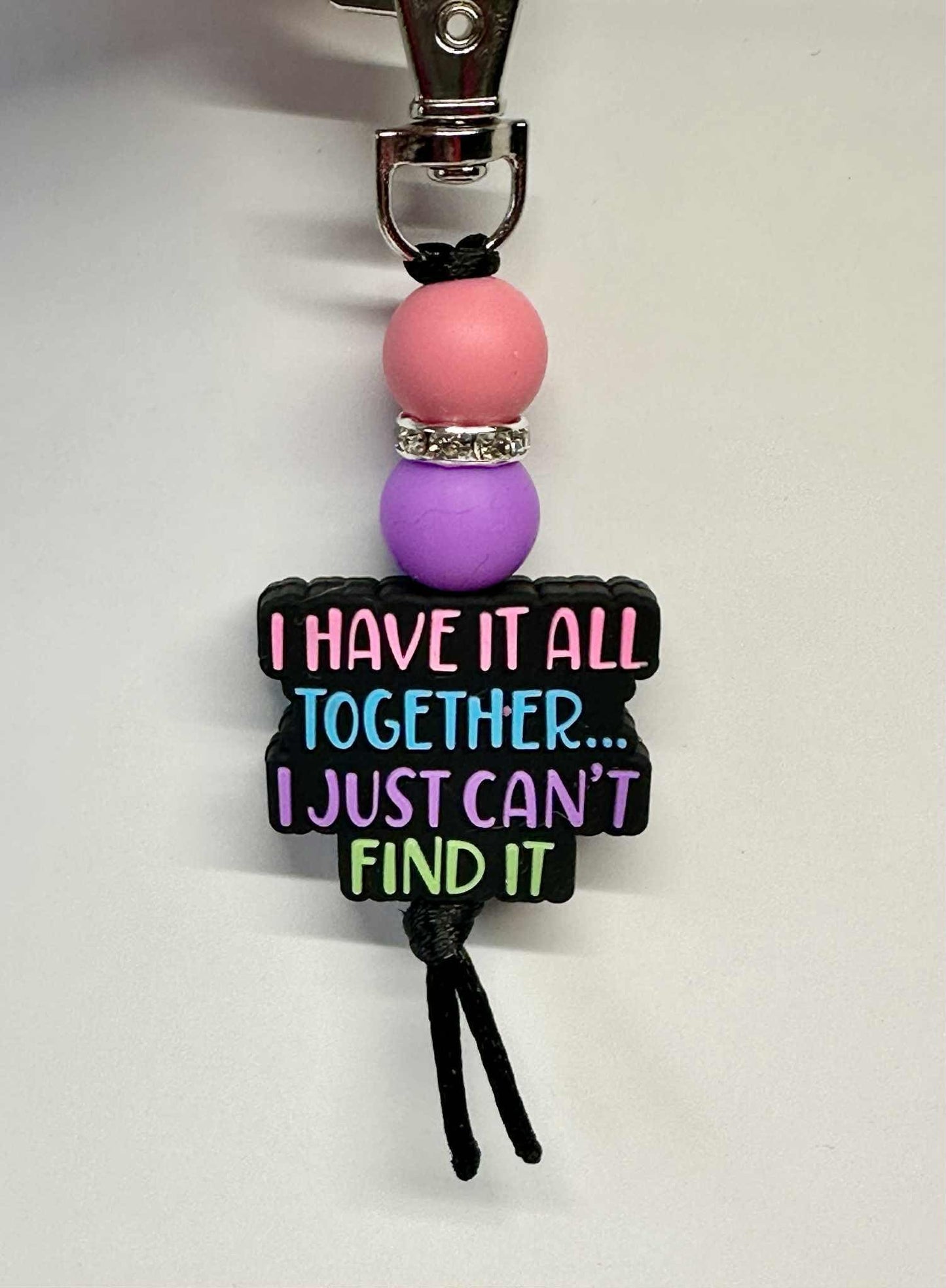 I Have It All Together Keychain, Silicone Bead Keychain, Zipper Pull