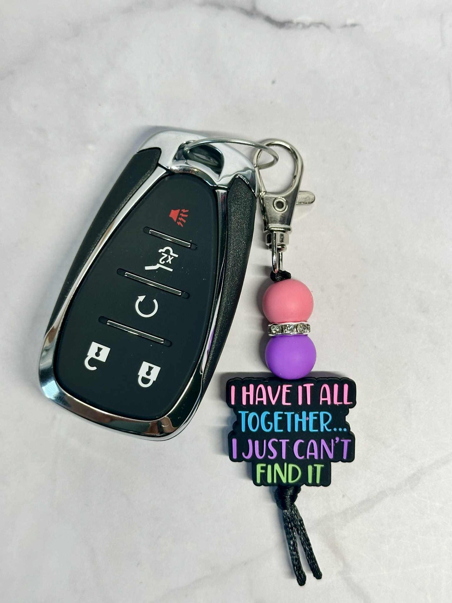 I Have It All Together Keychain, Silicone Bead Keychain, Zipper Pull