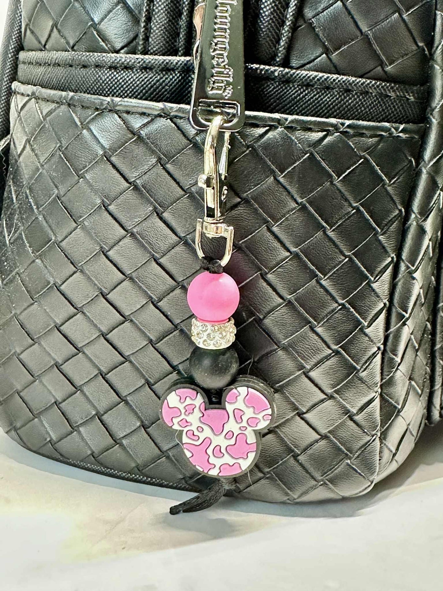 Cute Cartoon Ears Keychain, Silicone Bead Keychain, Zipper Pull