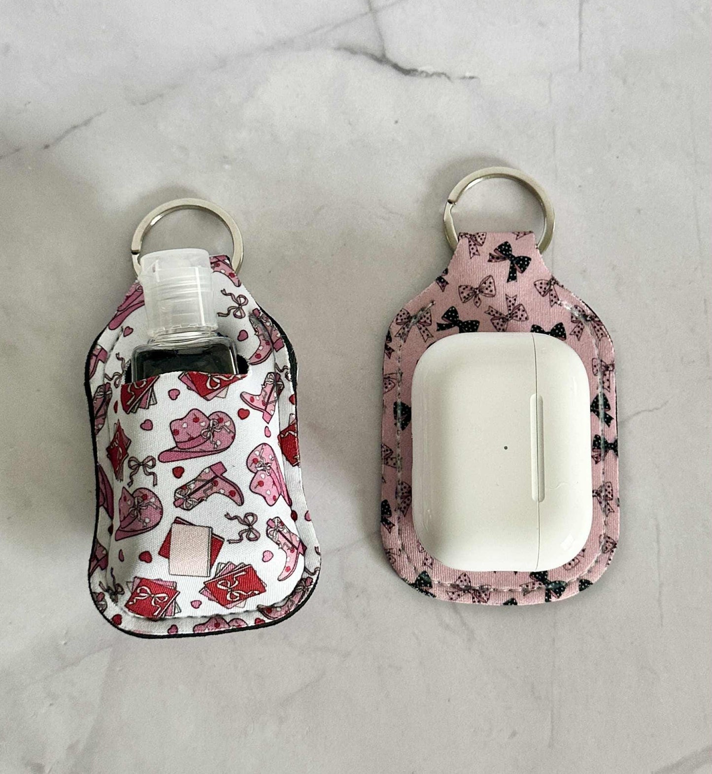 Hand Sanitizer Holder Keychain, AirPod Holder Keychain, Purse Accessory, Teacher Doorbell Holder