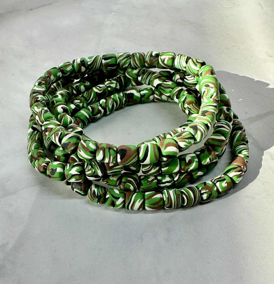 Single Strand Camo Clay Stretch Bracelet