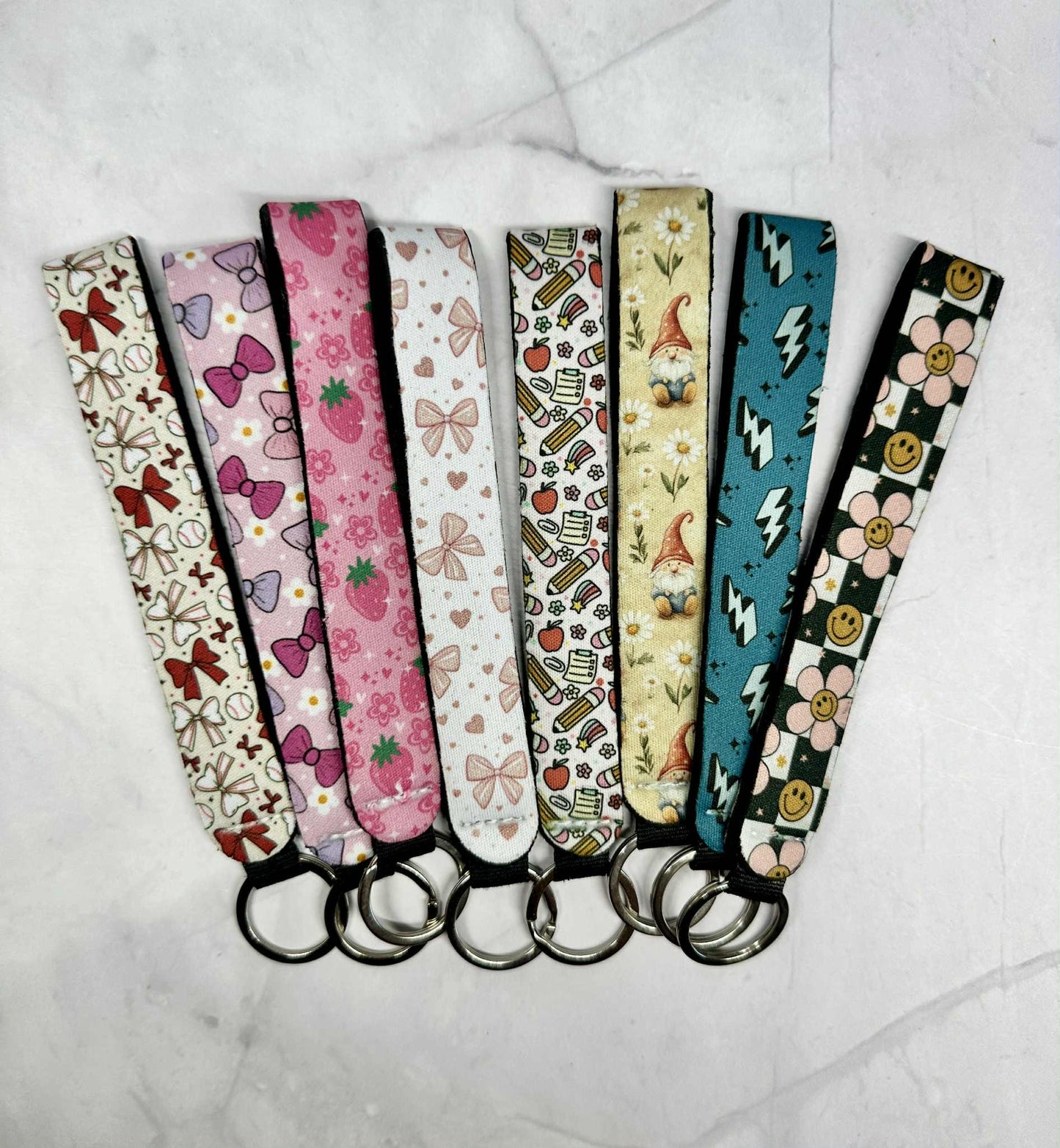 Colorful Wristlet Keychain, Key Fob Keychain