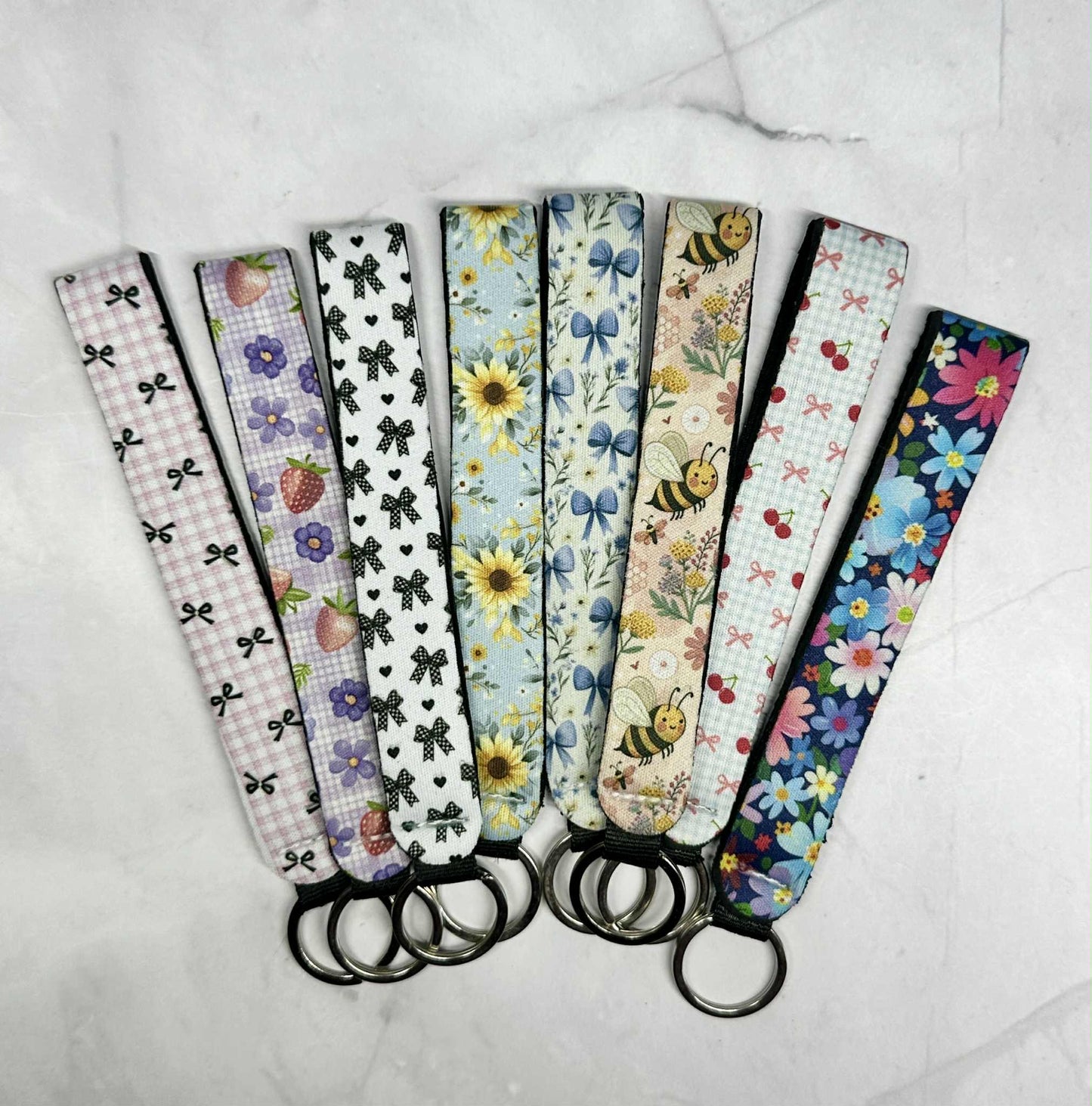 Colorful Wristlet Keychain, Key Fob Keychain