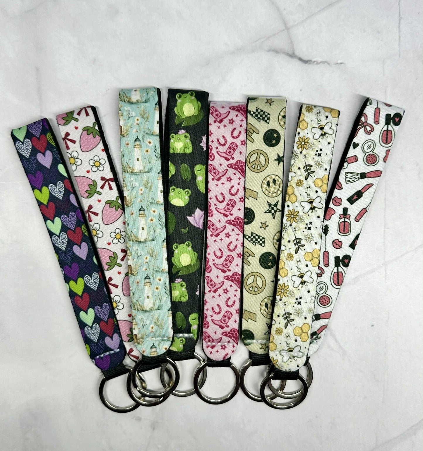 Colorful Wristlet Keychain, Key Fob Keychain