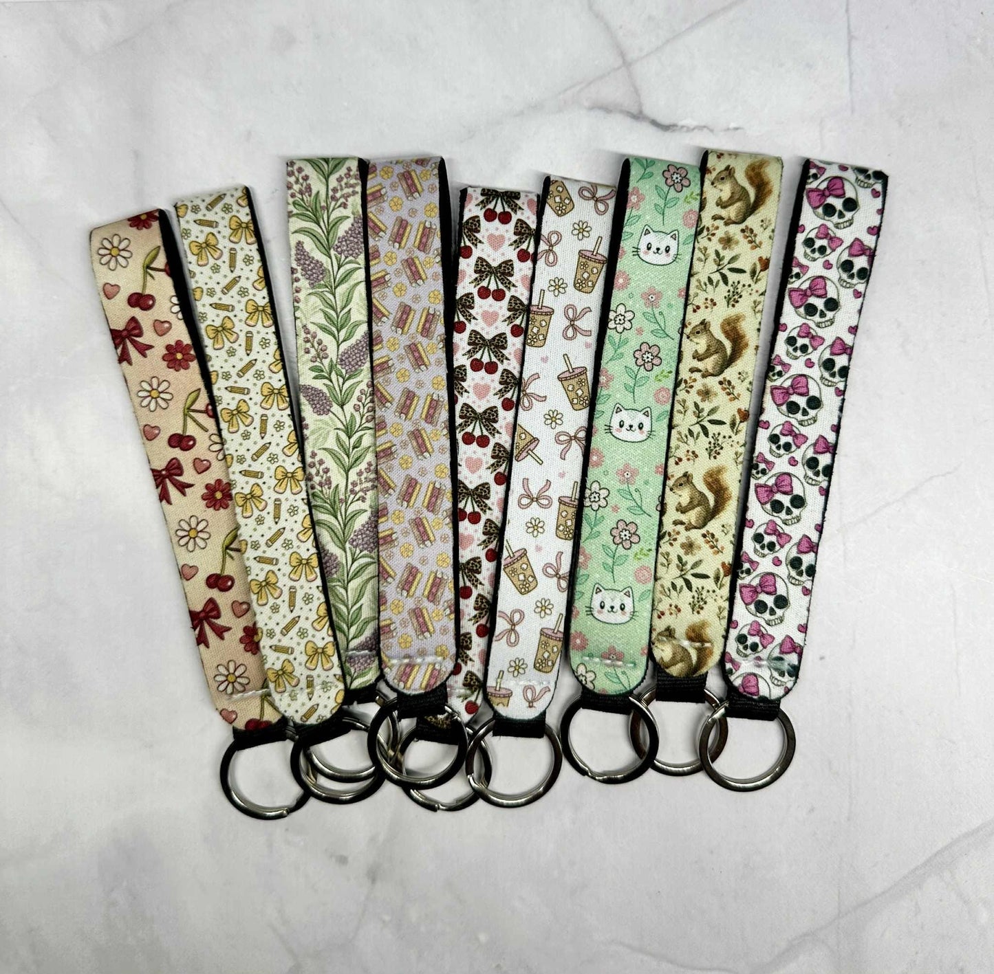 Colorful Wristlet Keychain, Key Fob Keychain