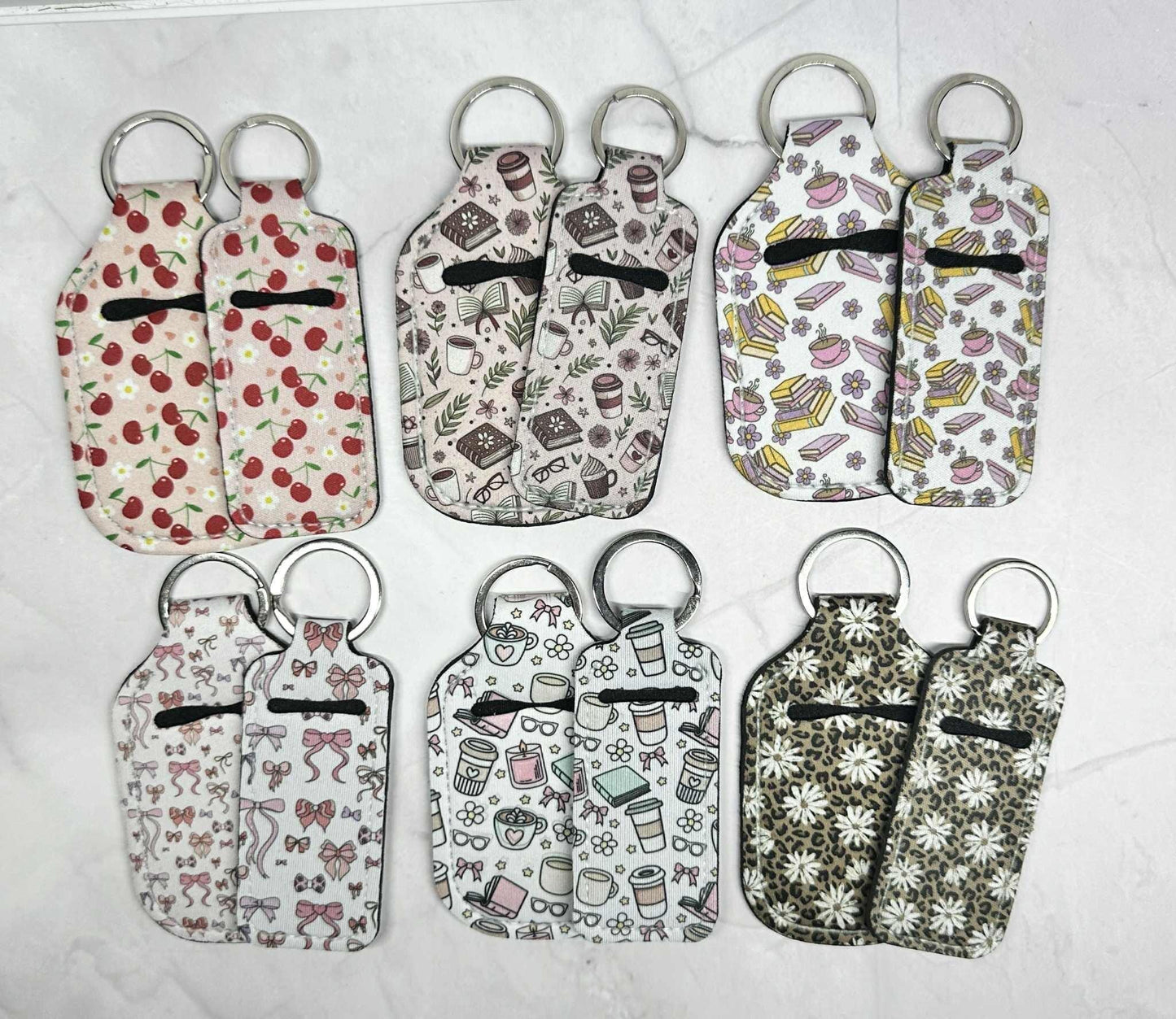 Hand Sanitizer Holder and Chapstick Holder Set, Lip Balm Keyring, Teacher Doorbell Holder