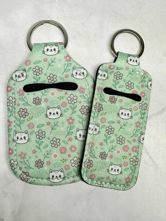 Hand Sanitizer Holder and Chapstick Holder Set, Lip Balm Keyring, Teacher Doorbell Holder