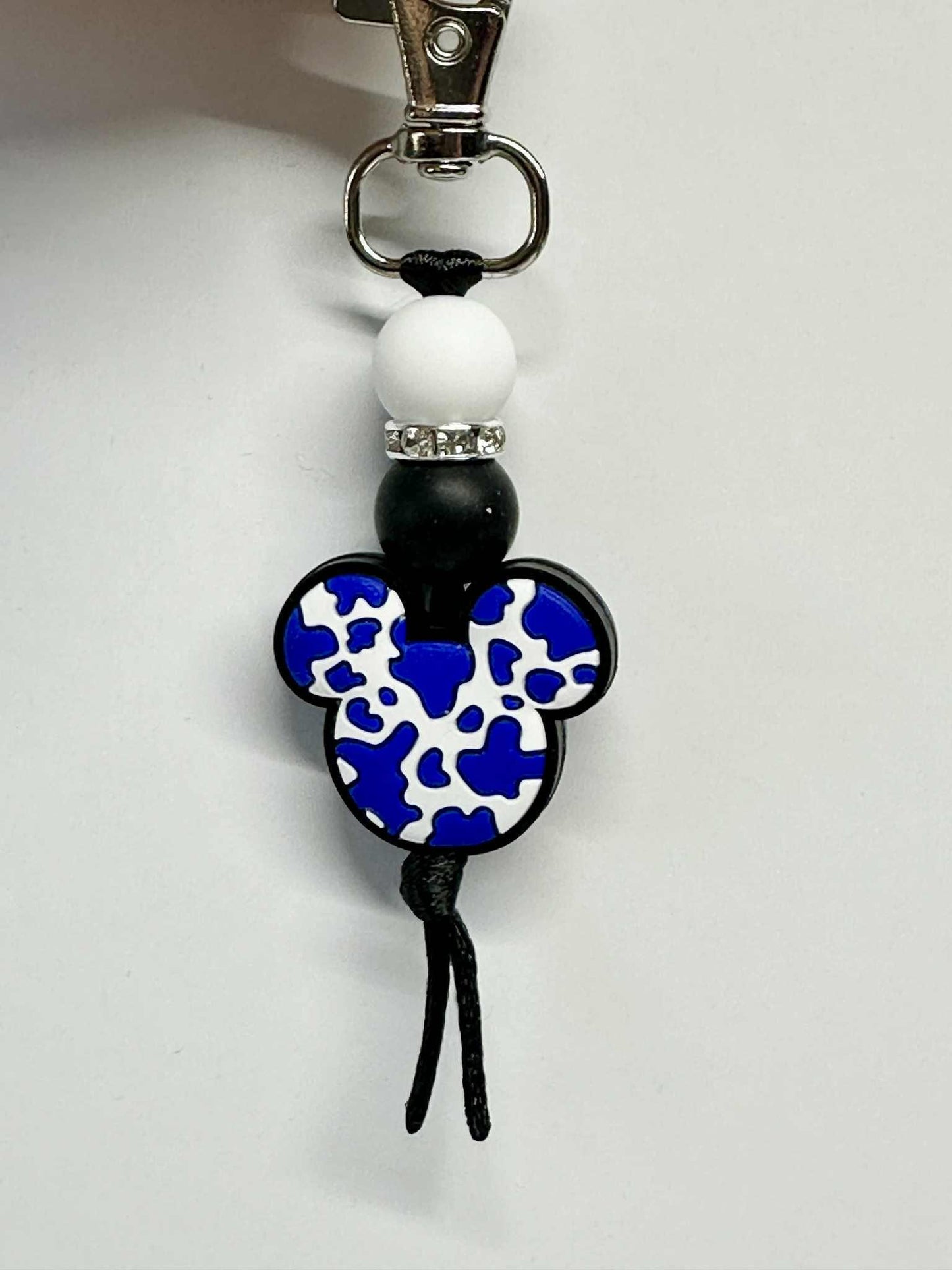 Cute Cartoon Ears Keychain, Silicone Bead Keychain, Zipper Pull