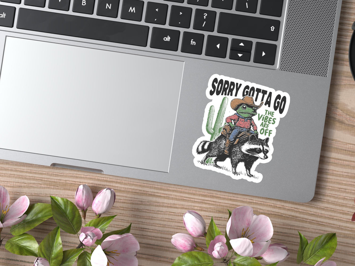 Sorry Gotta Go The Vibes Are Off Frog Sticker