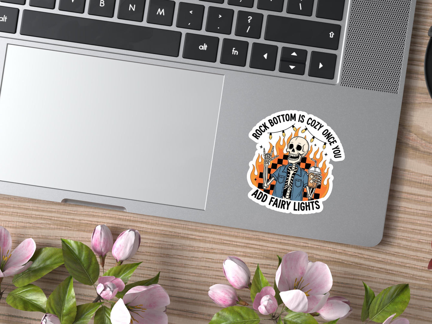 Rock Bottom Is Cozy Once You Add Fairy Lights Sticker