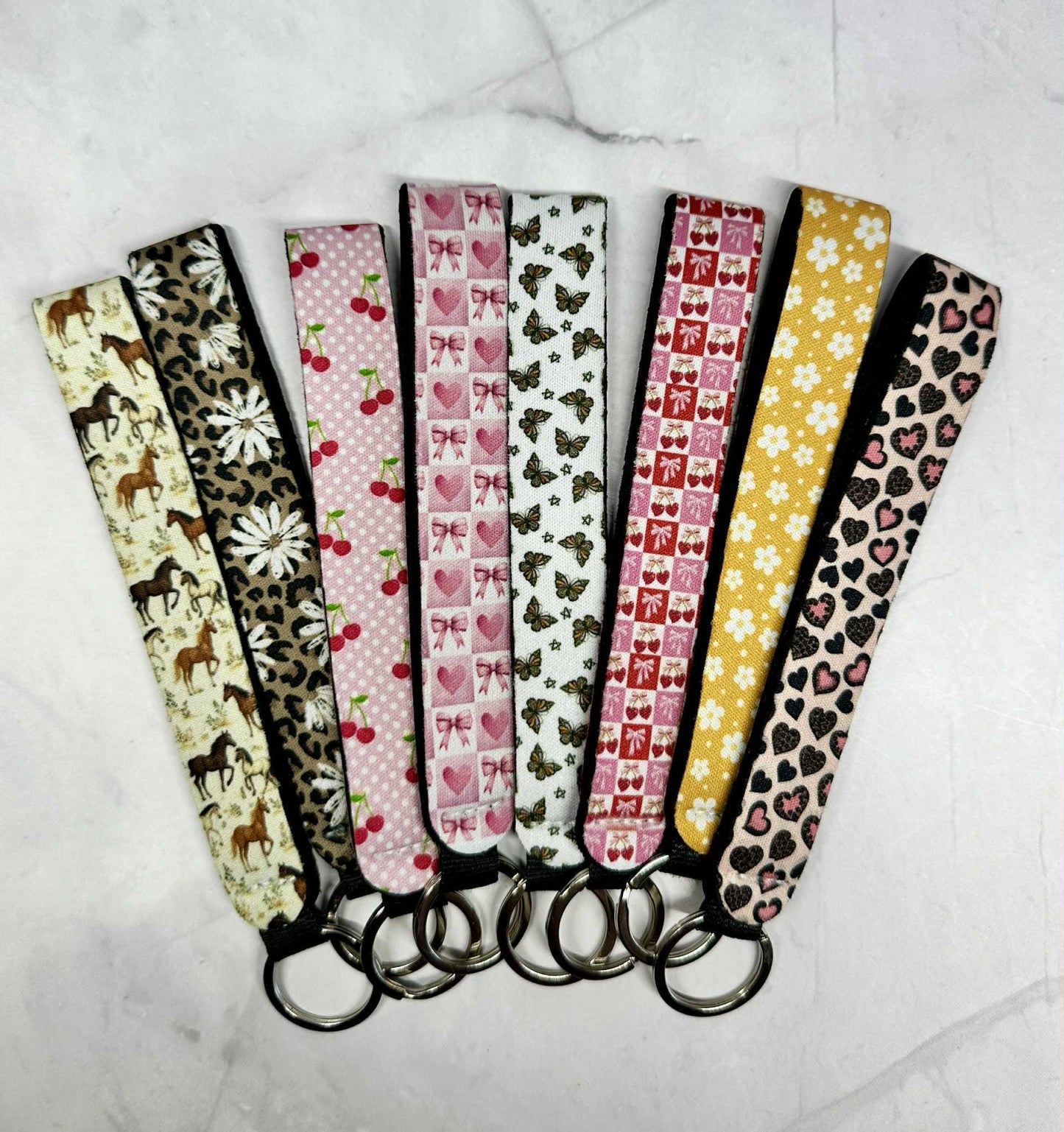Colorful Wristlet Keychain, Key Fob Keychain