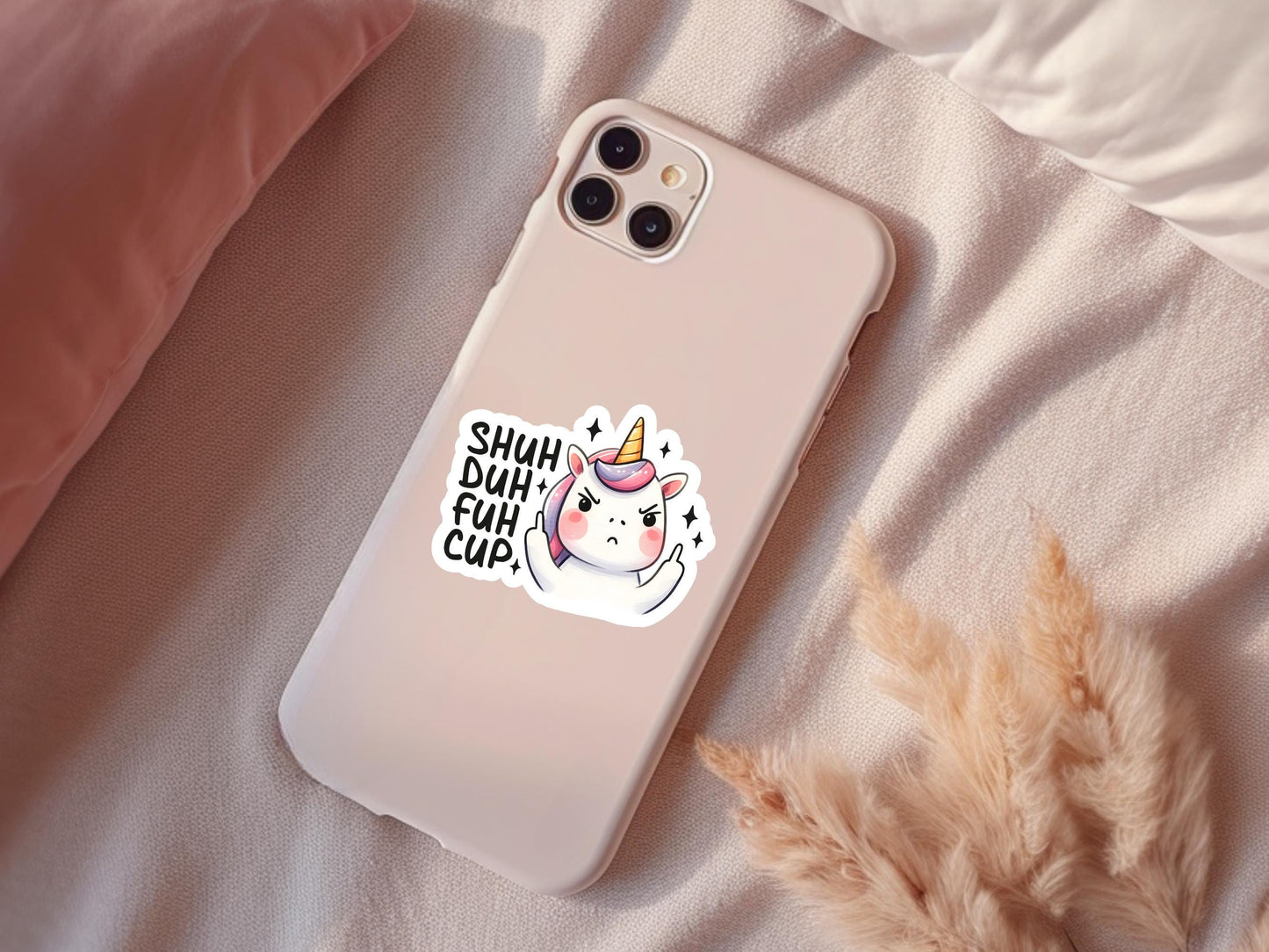 Shuh Duh Fuh Cup Unicorn Sticker