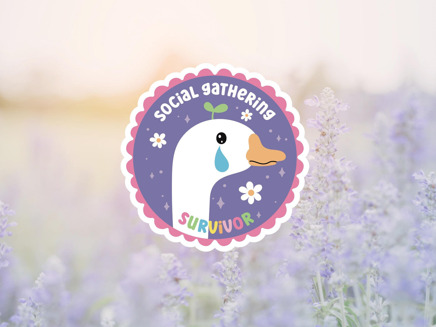 Social Gathering Survivor Duck Sticker