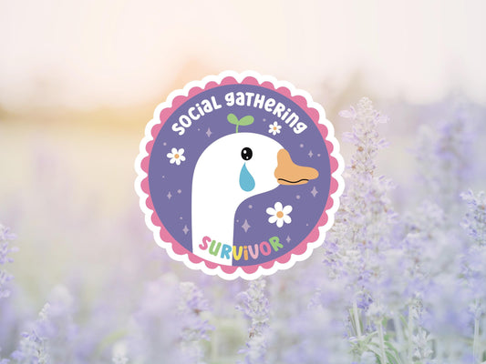 Social Gathering Survivor Duck Sticker