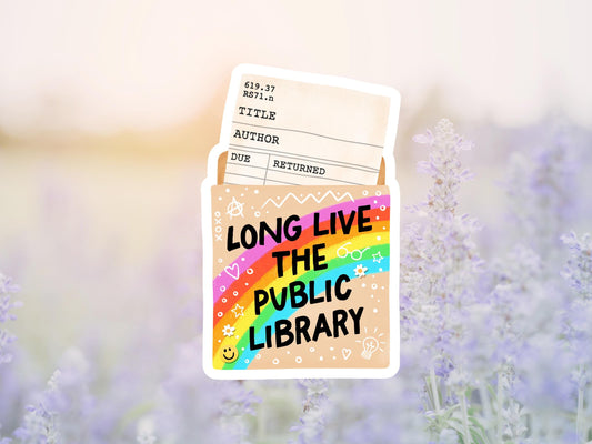Long Live The Public Library Sticker