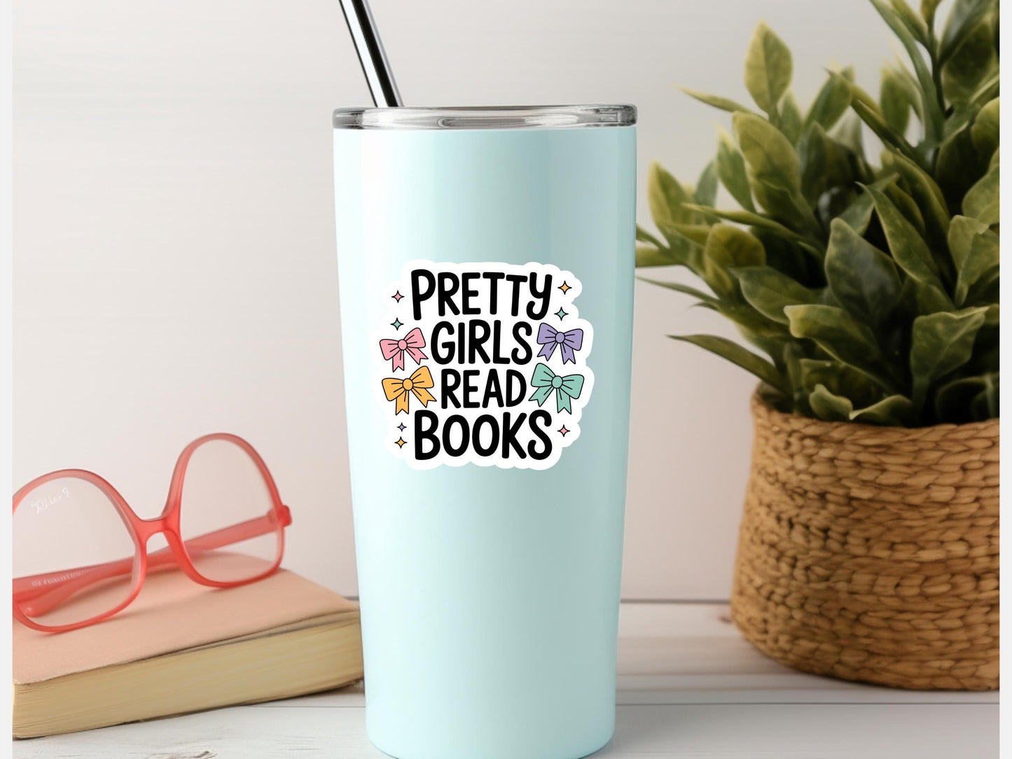 Pretty Girls Read Books Sticker