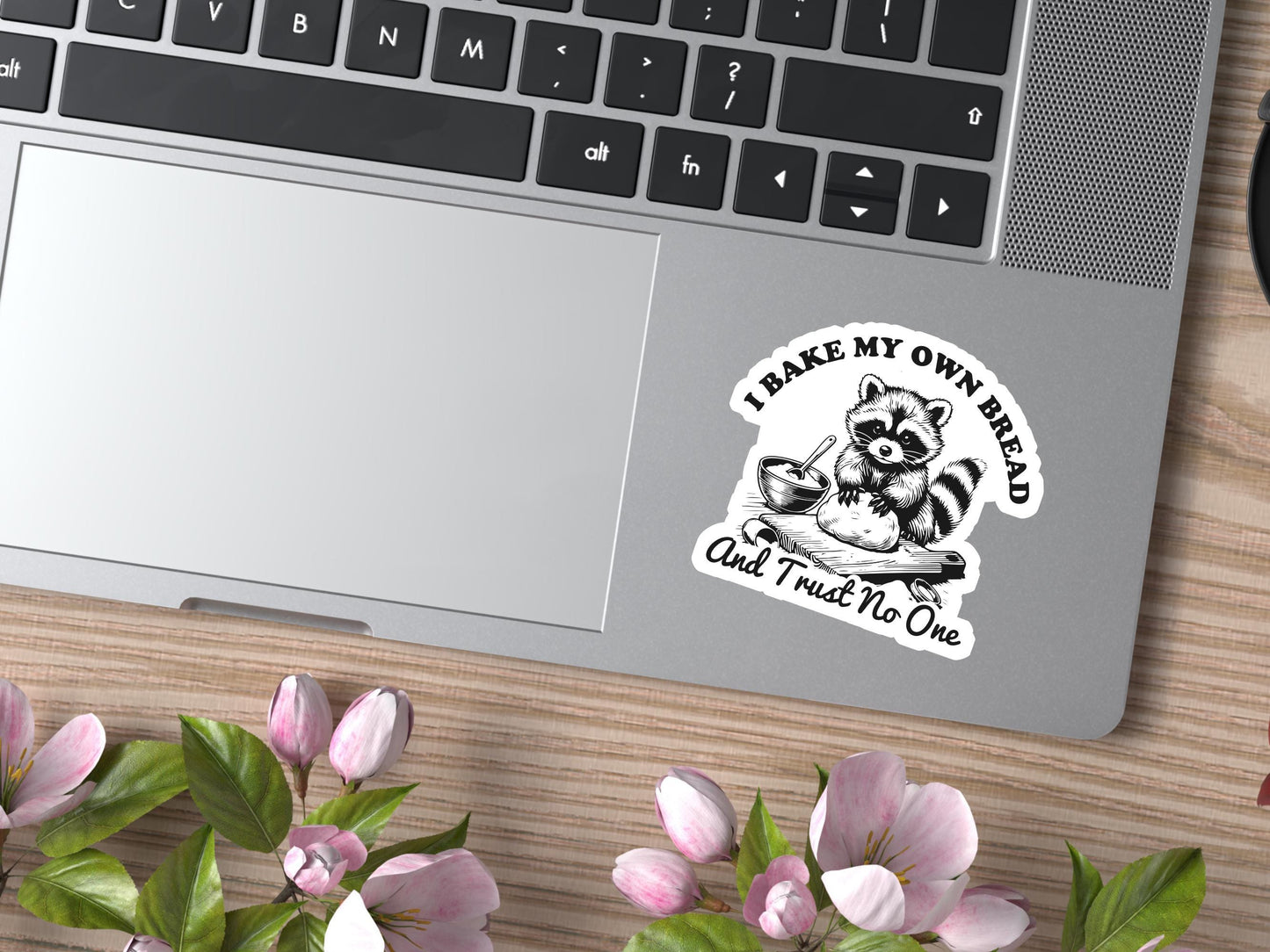 I bake My Own Bread Raccoon Sticker