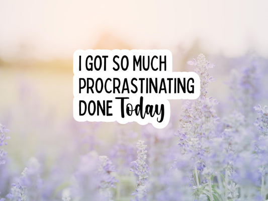 I Got So Much  Procrastinating Done Today Sticker