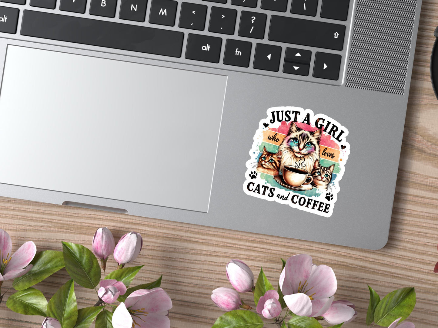 Just A Girl Who Loves Cats and Coffee Sticker