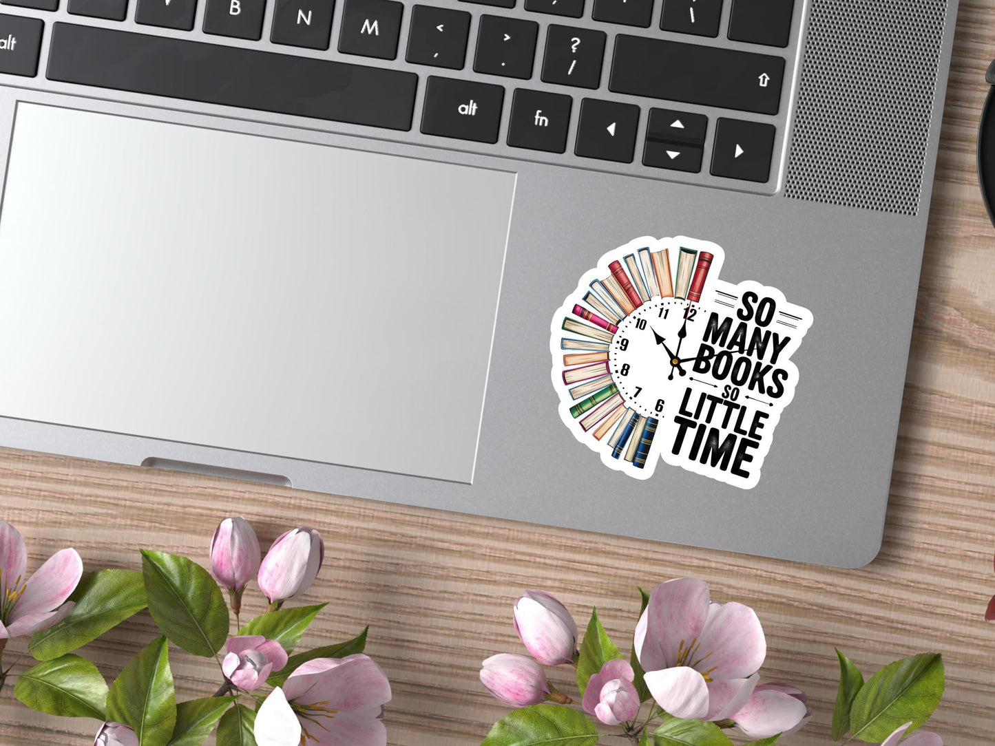 So Many Books So Little Time Clock Sticker