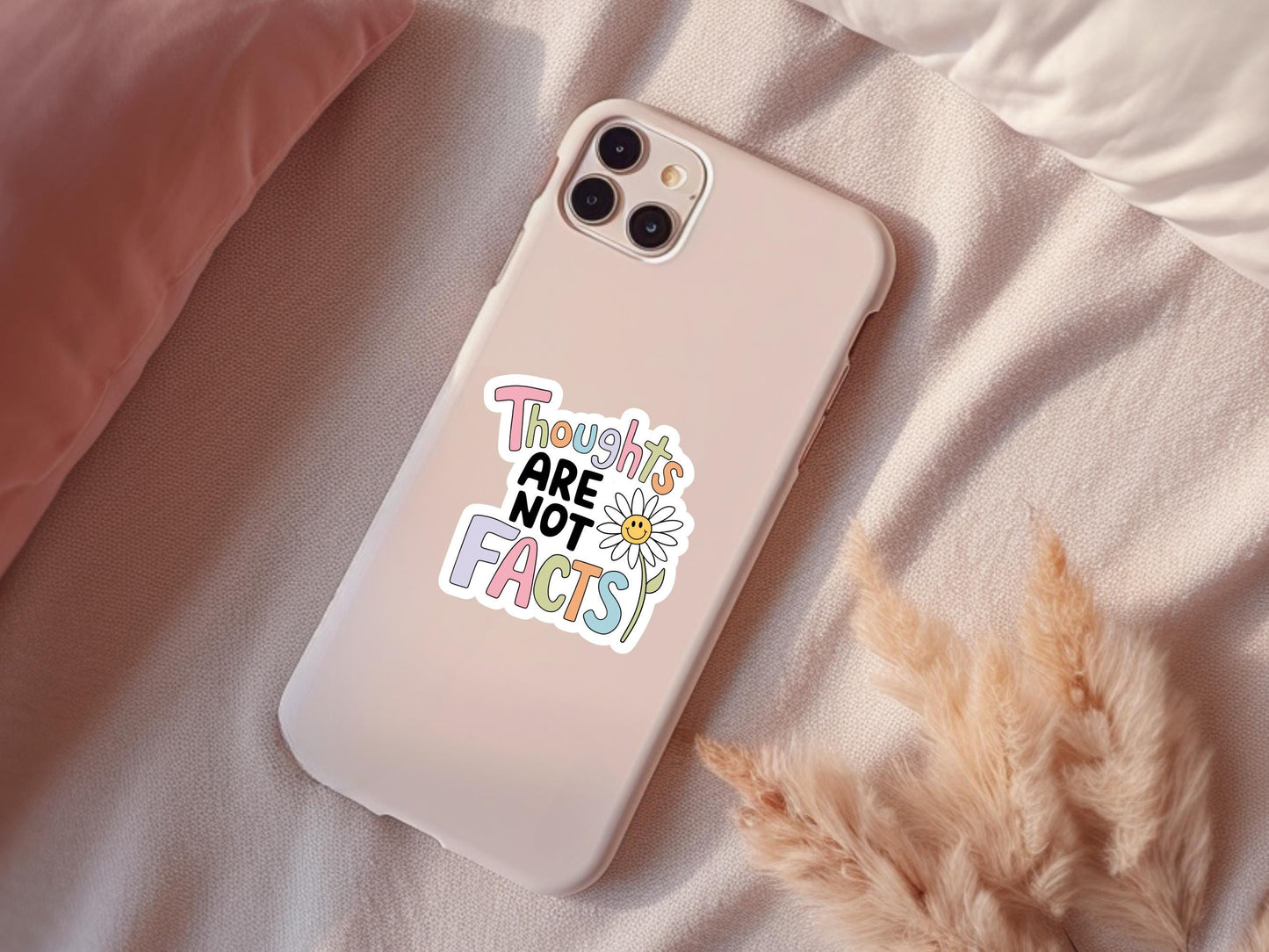Thoughts Are Not Facts Flower Sticker
