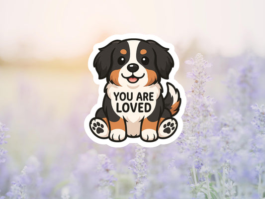 You Are Loved Cute Dog Sticker