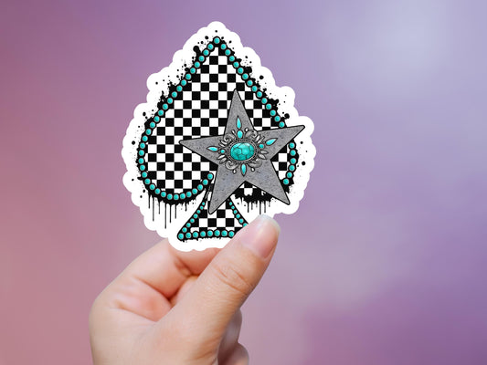Western Ace of Spades Sticker