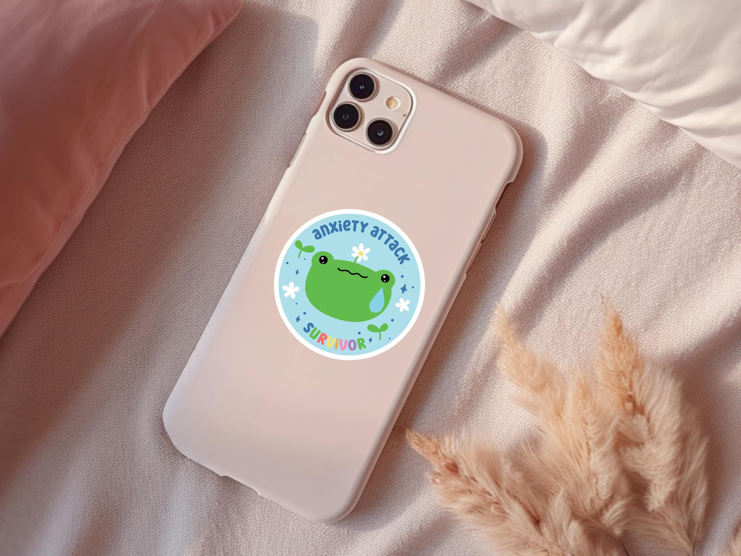 Anxiety Attack Survivor Frog Sticker