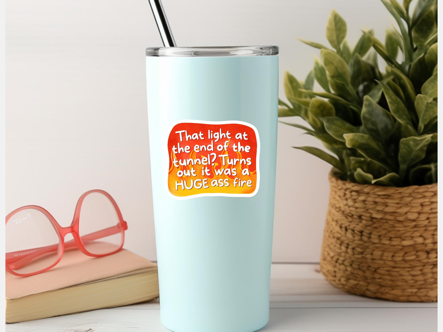 The Light At The End Of The Tunnel Flame Sticker