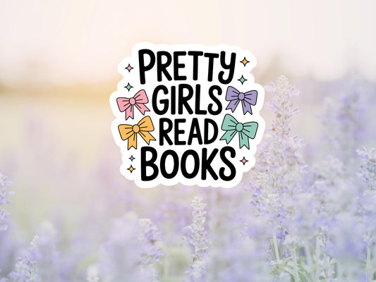 Pretty Girls Read Books Sticker