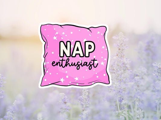 Nap Enthusiast Pillow Sticker