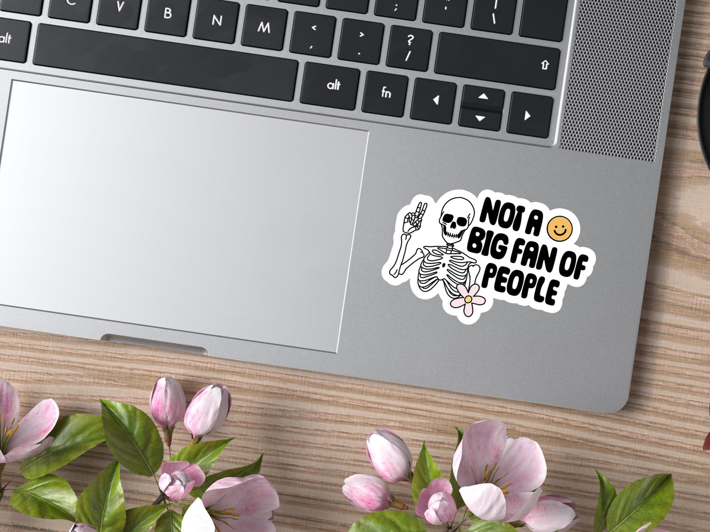 Not A Big Fan Of People Skeleton Sticker