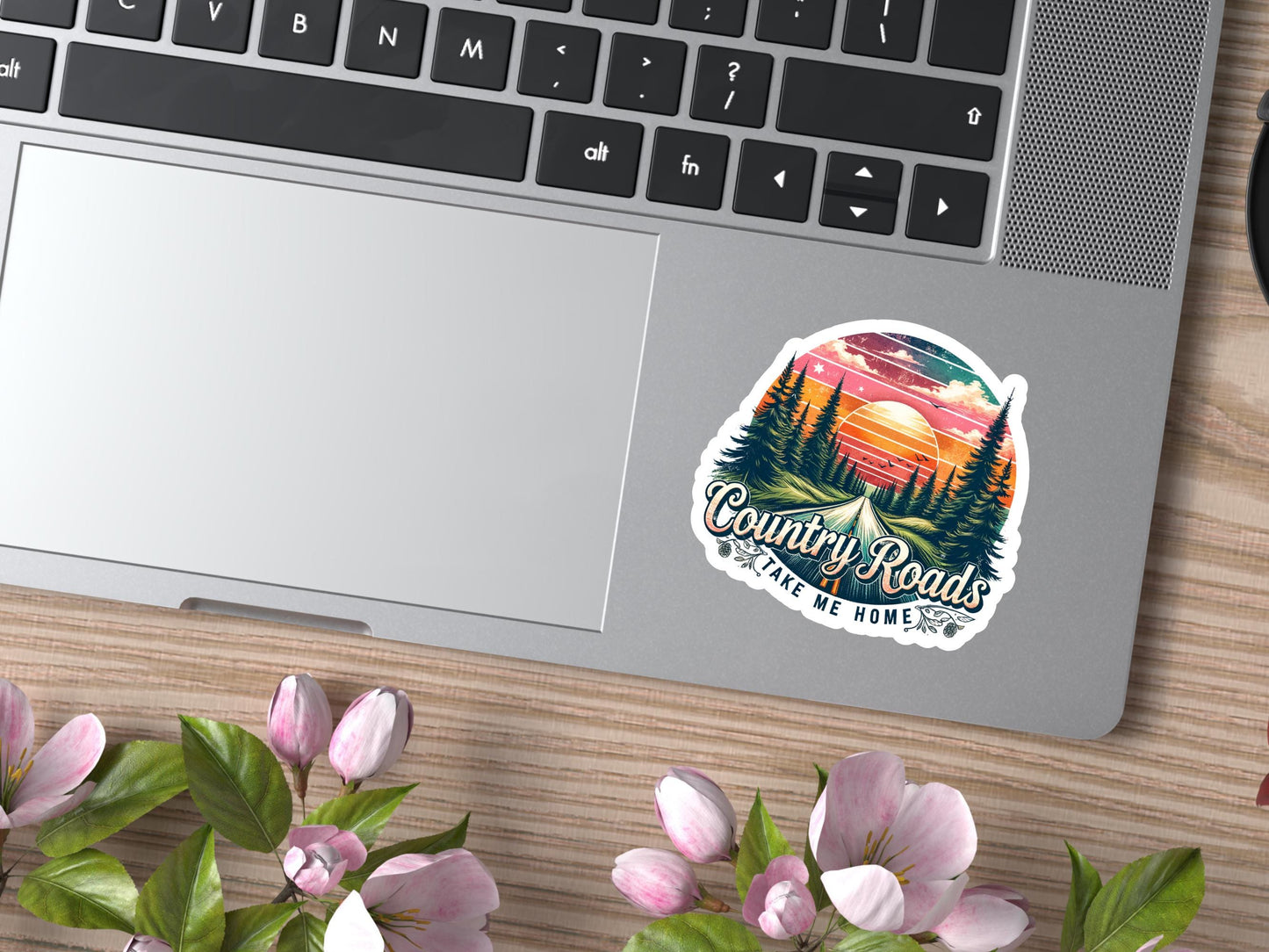 Country Roads Take Me Home Sunset Sticker