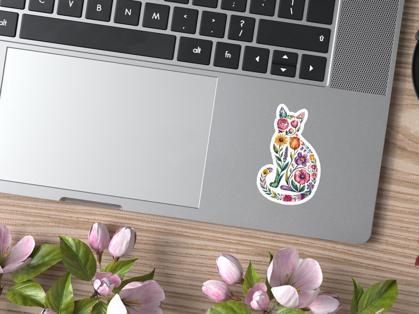 Floral Cat Sticker
