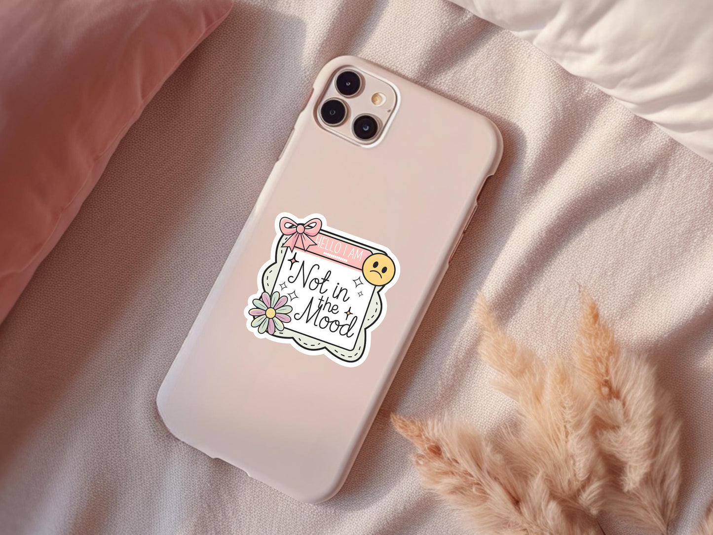 Hello I'm Not In The Mood Pastel Sticker