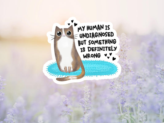 My Human Is Undiagnosed But Something Is Definitely Wrong Cat Sticker