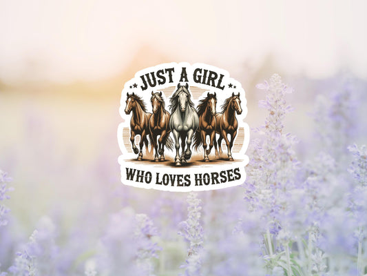 Just A Girl Who Loves Horses Sticker