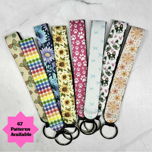Colorful Wristlet Keychain, Key Fob Keychain