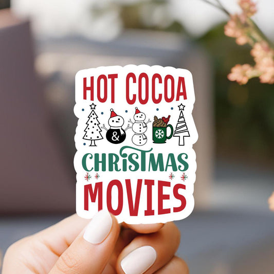 Hot Cocoa Christmas Movies Sticker