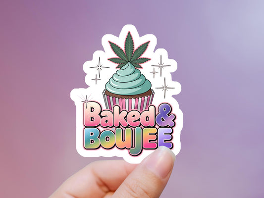 Baked and Boujee Cupcake Sticker