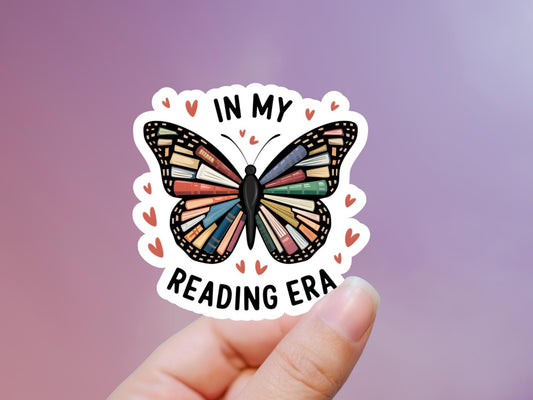 In My Reading Era Book Butterfly Sticker