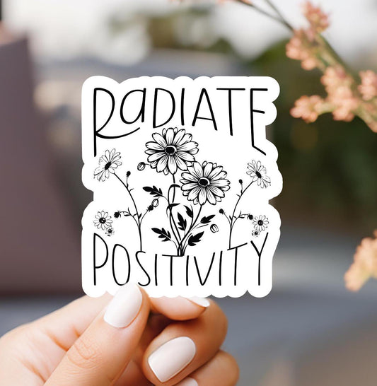 Radiate Positivity Floral Sticker